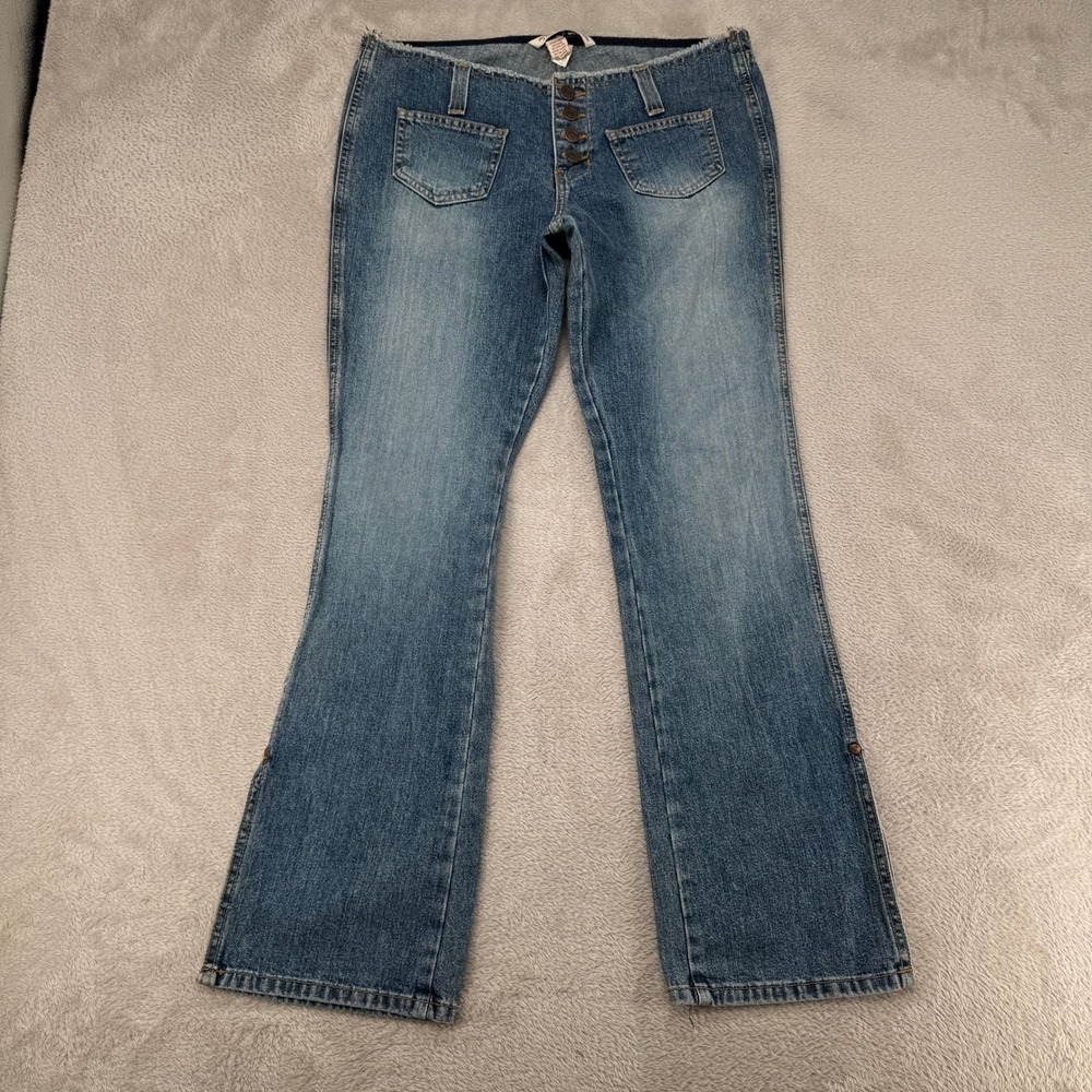 Vintage Abercrombie & Fitch Womens 6 Blue Jeans Preowned Low Rise Flare Y2K USA